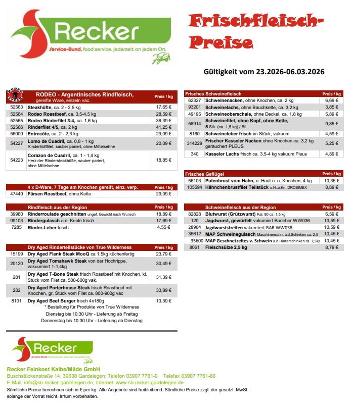 Frischfleischangebot KW 09-10 26