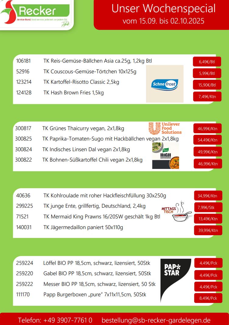Wochenangebot KW 38-40 2025