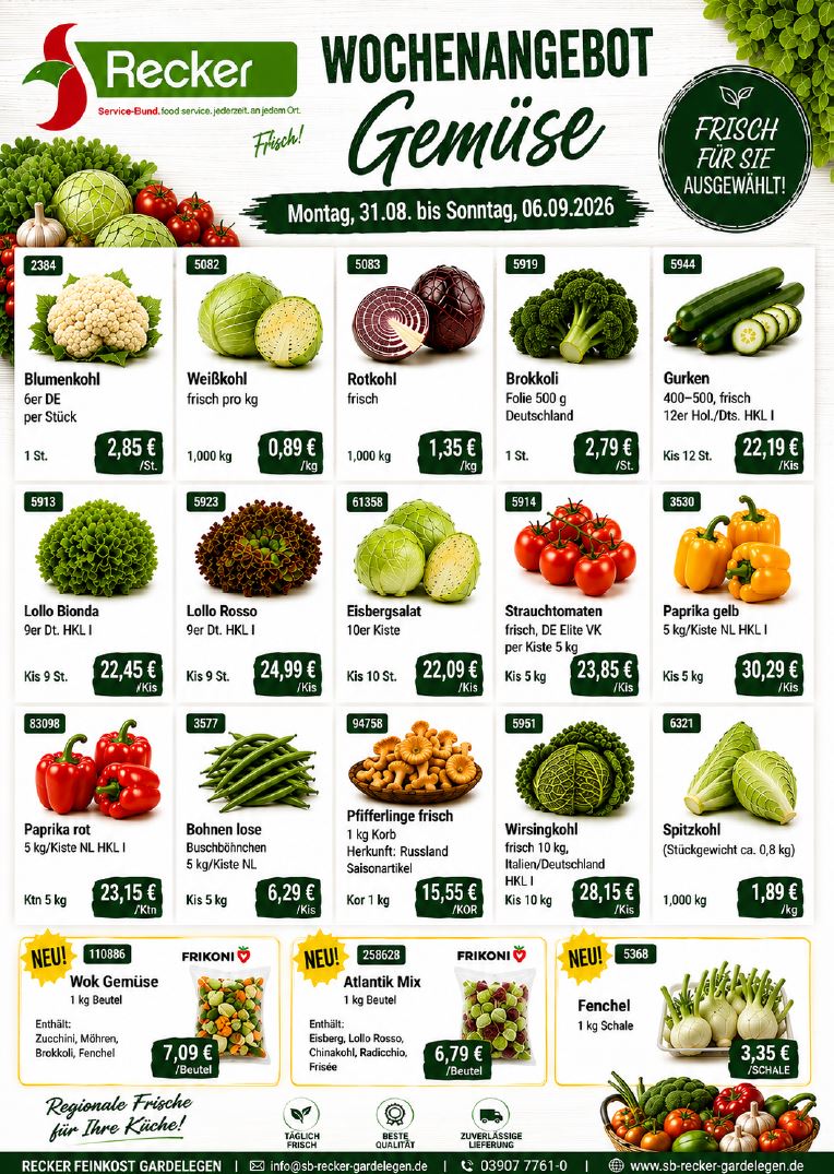 Gemüseangebot KW 32 26