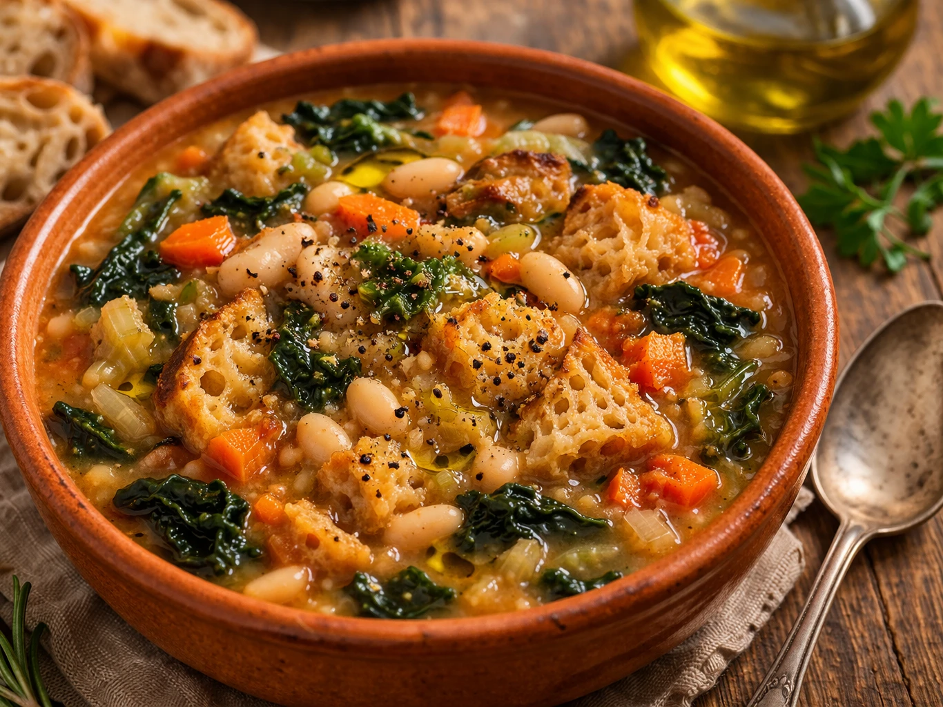 Ribollita - in Italien ein typisches Gericht zur Resteverwertung Ribollita - in Italien ein typisches Gericht zur Resteverwertung
